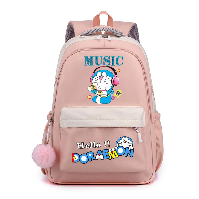 New Animation Peripheral Doraemon School Bag Backpack Cartoon Backpack Large Capacity Student School Bag Stationery