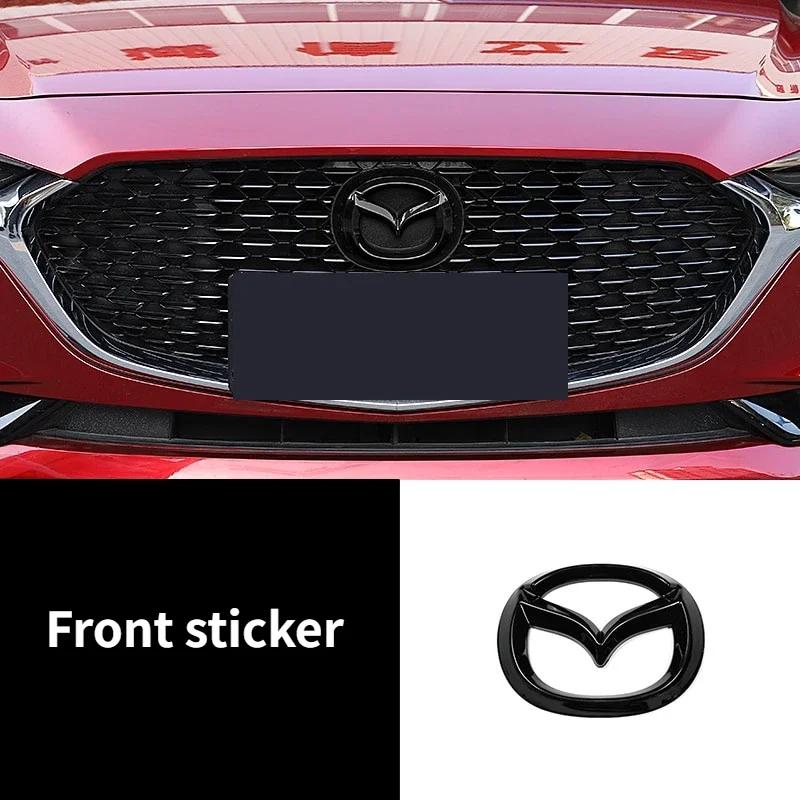 Car Sticker ABS Front Grille Rear Tailgate Covering Emblem for Mazda 3 Axela 2020 Steering Wheel Badge Decoration Modfication