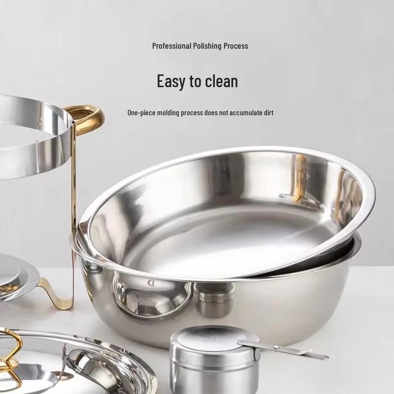Stainless Steel Chafing Dish Buffet Set with Alcohol Burner