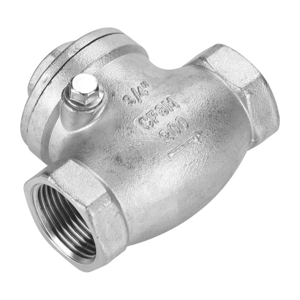 3 4 DN20 Stainless Steel One Way Swing Check Valve Female Thread WOG 200PSI