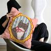 Cute caroon cat portrait photo frame fashion art Cushion Cover Polyester Sofa Cushions Throw Pillows Home Decoration Pillowcover