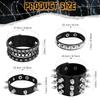 Gotisches Harajuku Nietenarmband Schwarzes Pu-Lederarmband Für Damen Herren Vintage Punk Breite Armreifen Schmuck