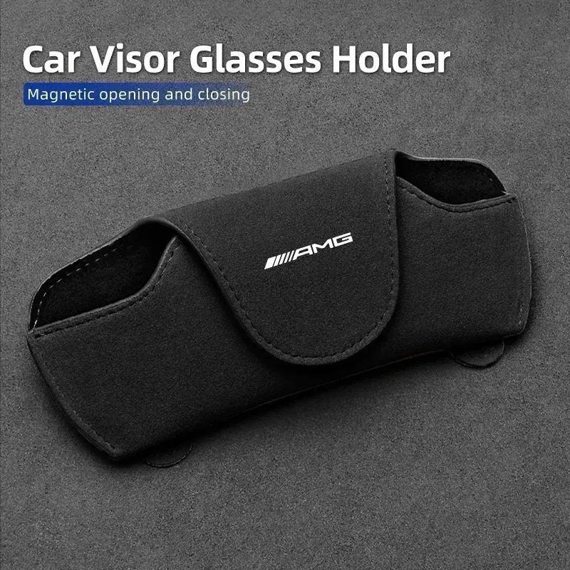Car Sun Visor Glasses Box Sunglasses Holder Storage Case For Mercedes Benz AMG W204 W205 W203 W211 W201 W210 W108 W124 W190 W202