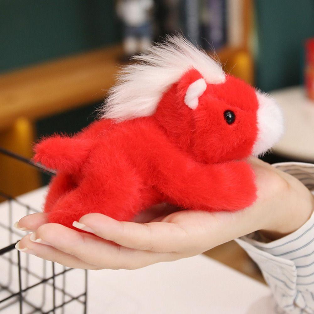 Cute Soft Pony Fridge Magnet Stuffed Magnetic Refrigerator Stickers Decorative Year of The Horse New Year Mascot Home