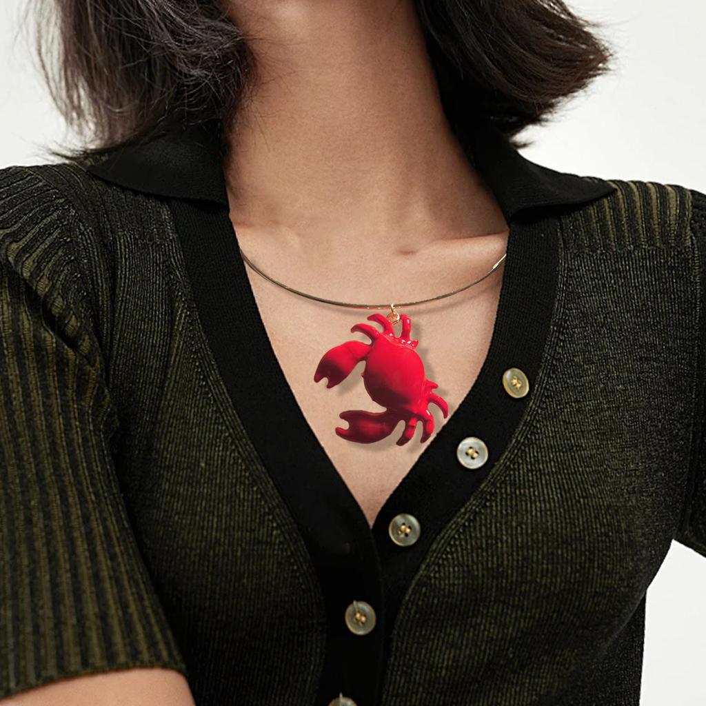 Fashion Personality Trend Versatile Niche Creative Crab Pendant Design Sense Collar Simple