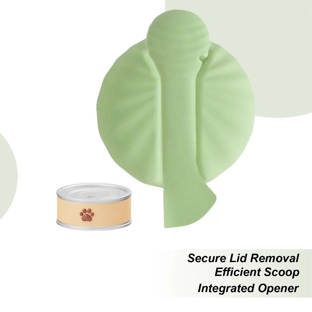Airtight Design Cat Can Topper Silicone Cat Food Lids with Spoon Pet Food Scoop Set  Home Use