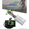 Ebike Brushless Motor Controller 500W 22A 36V 48V with S866 LCD Color Display Set for Electric Mountain Bike Scooter Accessories
