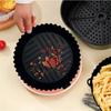 Silicone Basket Pot Tray Air Fryer Baking Tray Circular Air Fryer Liners Food Grade Non Stick Air Fryer Basket Reusable Oven Mat