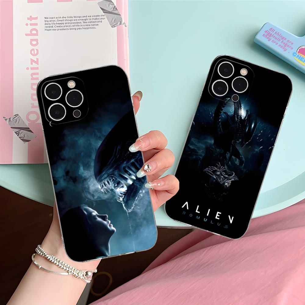 Alien Romulus Mobile Cell Phone Case for iPhone 17 16 15 14 13 12 11 X XR XS Air Pro Max Plus Mini Clear Colorful Cover Luxury