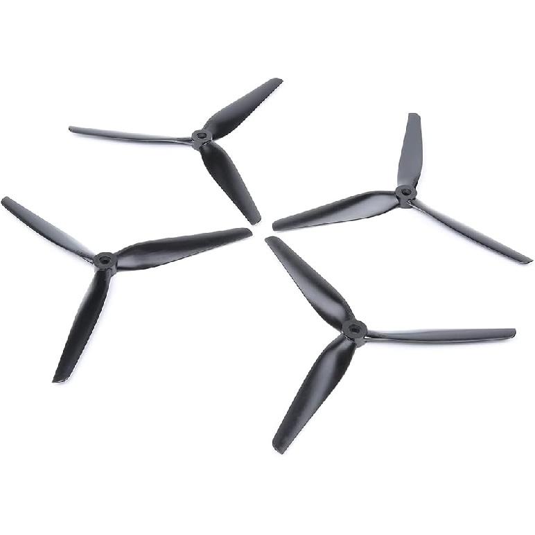 4pcs HQ Macroquad Prop 8X4X3 Tri-Blade Propeller 8 inch CW CCW Propeller Black-Glass Fiber Nylon for RC FPV Drone Quadcopter
