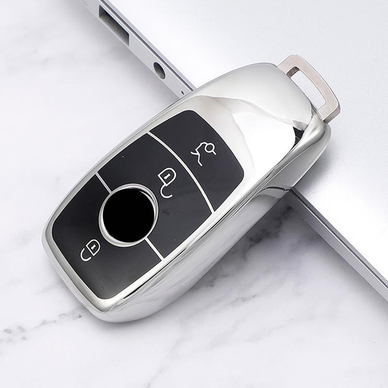 TPU Car Key Case Cover For Mercedes Benz W205 W213 W222 X167 W177 A C E S G Class GLC CLA Shell Holder Auto Keychain Protector