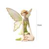 Resin Fairy Sculpture Art Ornament Winged Angel Elf Sculpture Handicraft Holiday Gift Home Decor for Office Garden