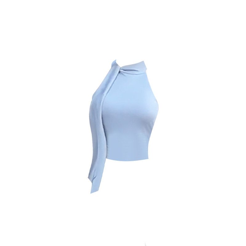 Hela Plus-Size Pure Desire Style Sleeveless Tie-Up Top for Women Spring/Summer 2026 Spicy Girl Irregular Bodycon Skirt Set Top M