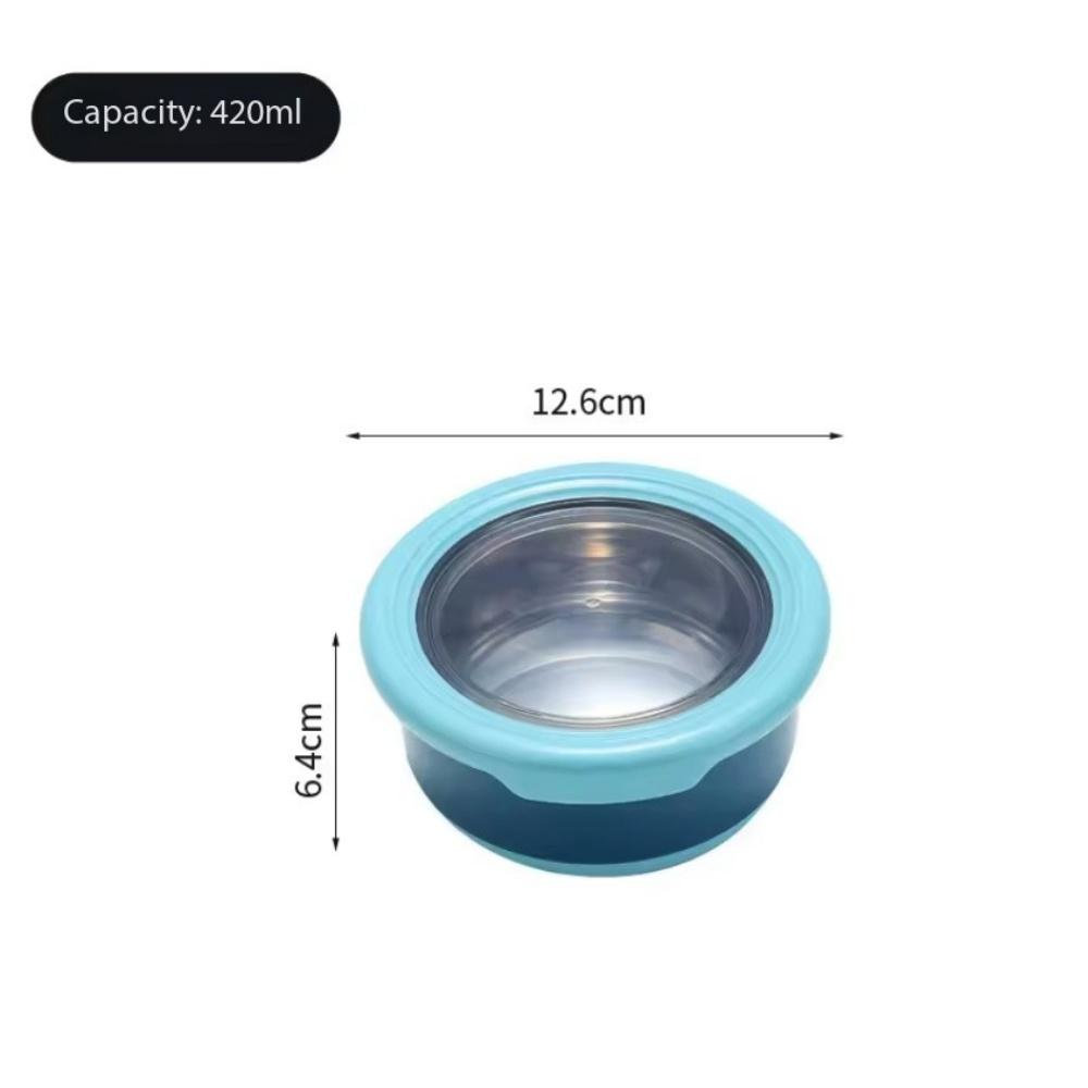 

Круглый герметичный ланч-бокс из нержавеющей стали с крышкой, кухонный контейнер для хранения еды бенто, коробка для сохранения свежести в холодильнике