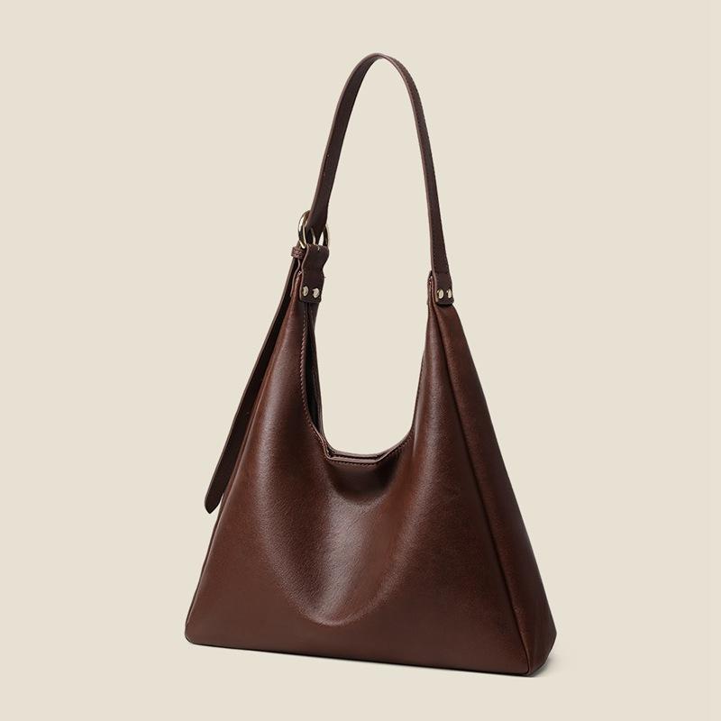 2025 New Women's Tote Bag Autumn Winter Genuine Leather Shoulder Bag Melad Commuter Underarm Bag