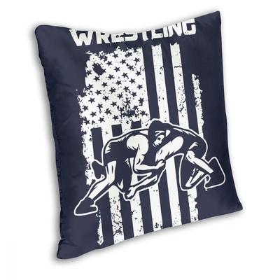 USA Wrestle Wrestler Kämpfer Kampf Kontaktsportarten Quadratischer Kissenbezug Polyester Dekokissen Lustige Kissenbezüge