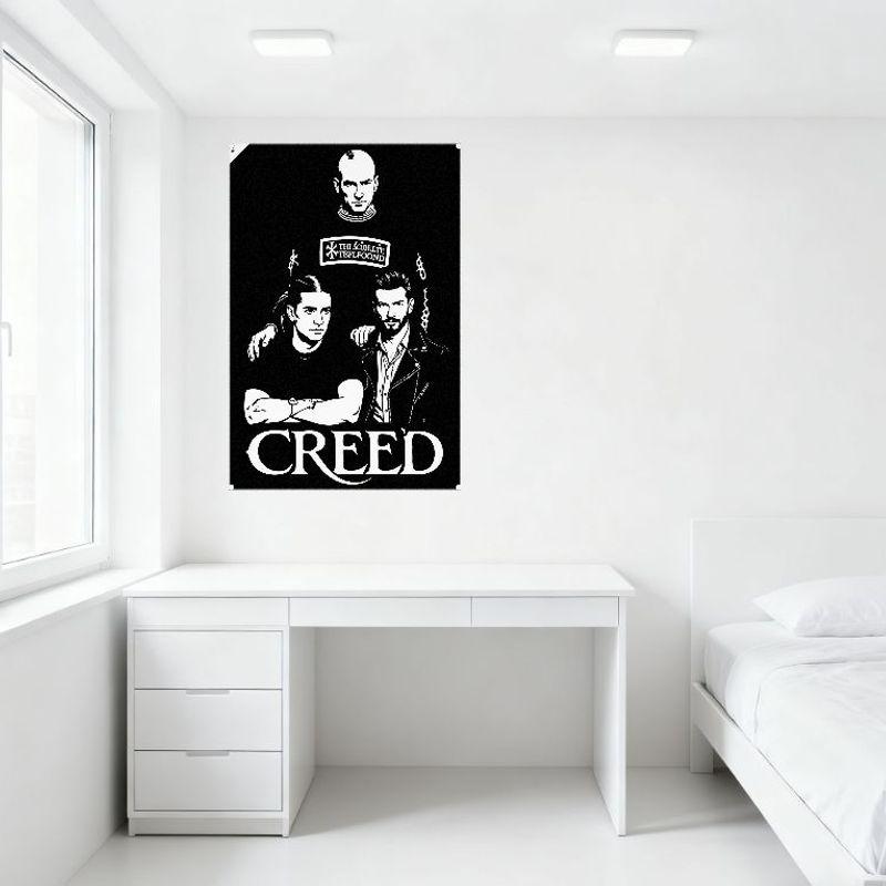 Creed Band Black & White Rock Music Metal Tin Sign Vintage Poster for Home Man Cave Bar Decor