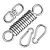 Swinging Spring for Hanging Chair 304 Stainless Steel Spring with 360° Swivel Hook and 2 Carabiners Kits (4 Pcs)