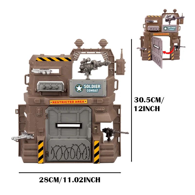 DIY Armeesoldat Netzrucksack Sandsack Trommel Flughafen Militärzubehör Actionfigur Spielzeug für Jungen Kinder Weihnachtsgeschenk
