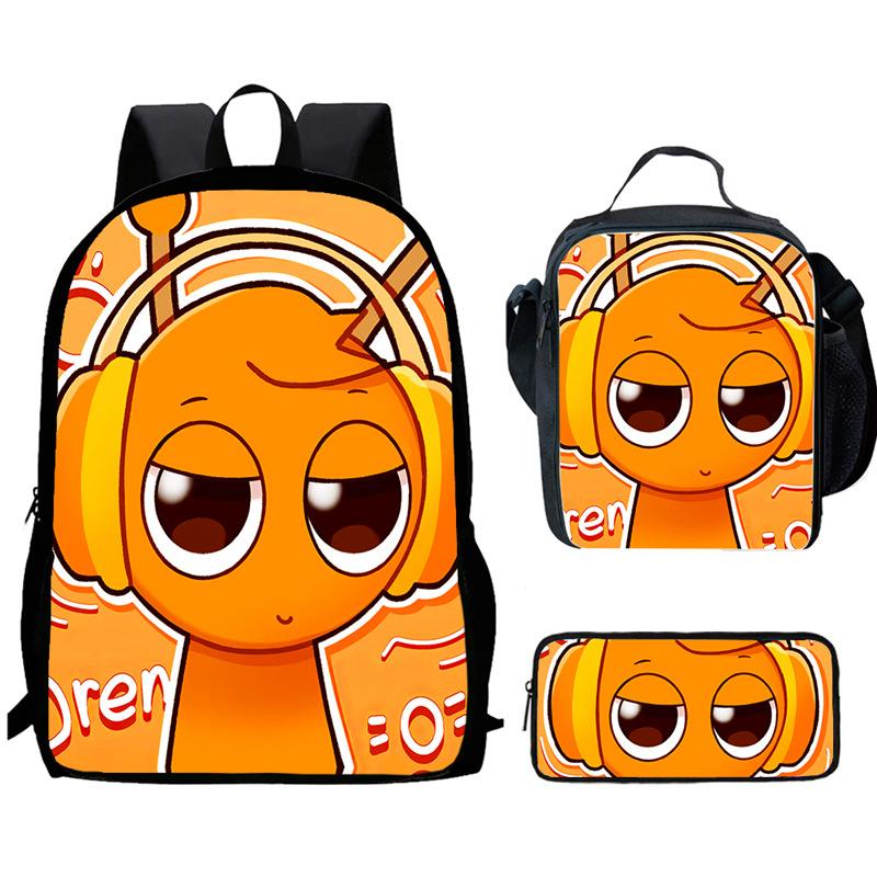 Sprunki Rhythm Box, Game Anime Backpack, Student Schoolbag, Computer Bag