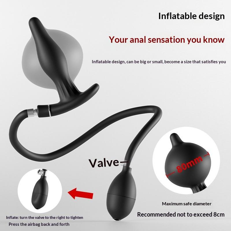 10-Frequency Vibration Prostate Bead Inflation Huge Anal Plug Electric Orgasm Masturbation Massager Sex Product Butt Plug Sextoy