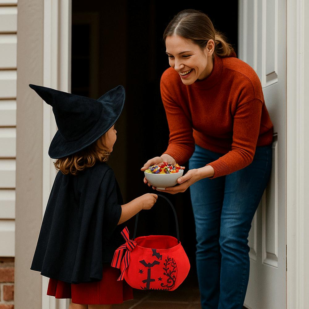 Trick or Treat Halloween Candy Bag Storage Handbag Party Supplies Sugar Pocket Pumpkin Ghost Bat Pumpkin Sugar Bag Gift