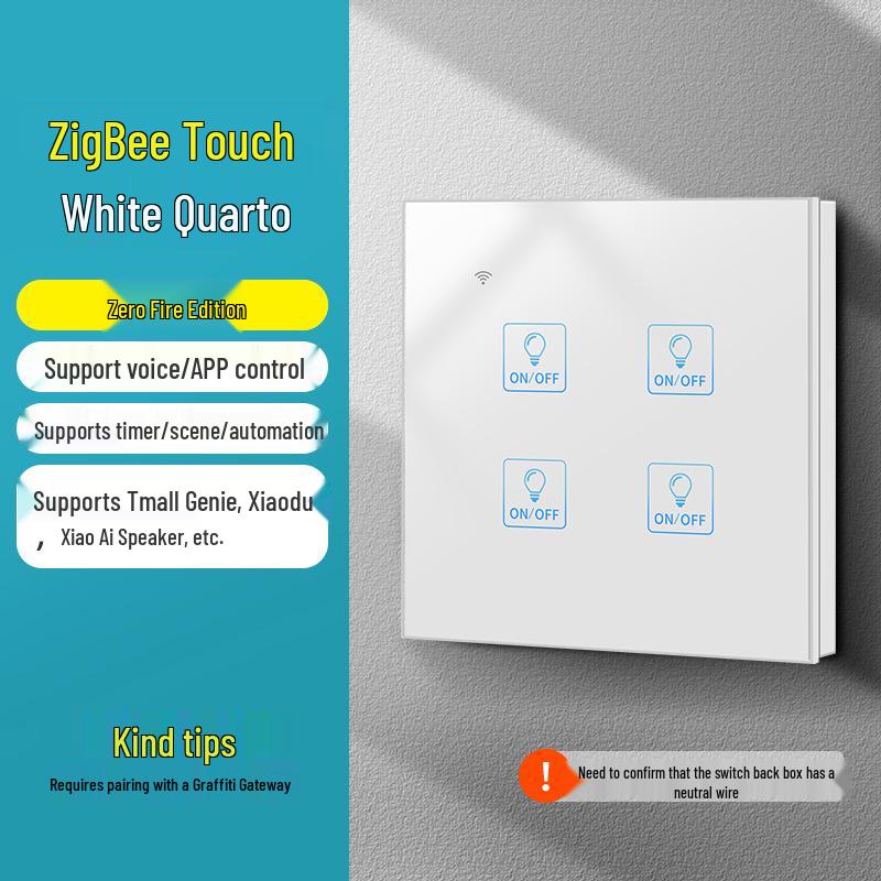 Zhengshang C3 Graffiti ZigBee Smart Switch: Wireless Voice Panel, Tuya-Enabled, EU Standard, Alexa & Google Compatible.