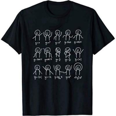 Algebraic Dance Funny Graphics Mathematical Equations Summer Casual Loose Tshirt