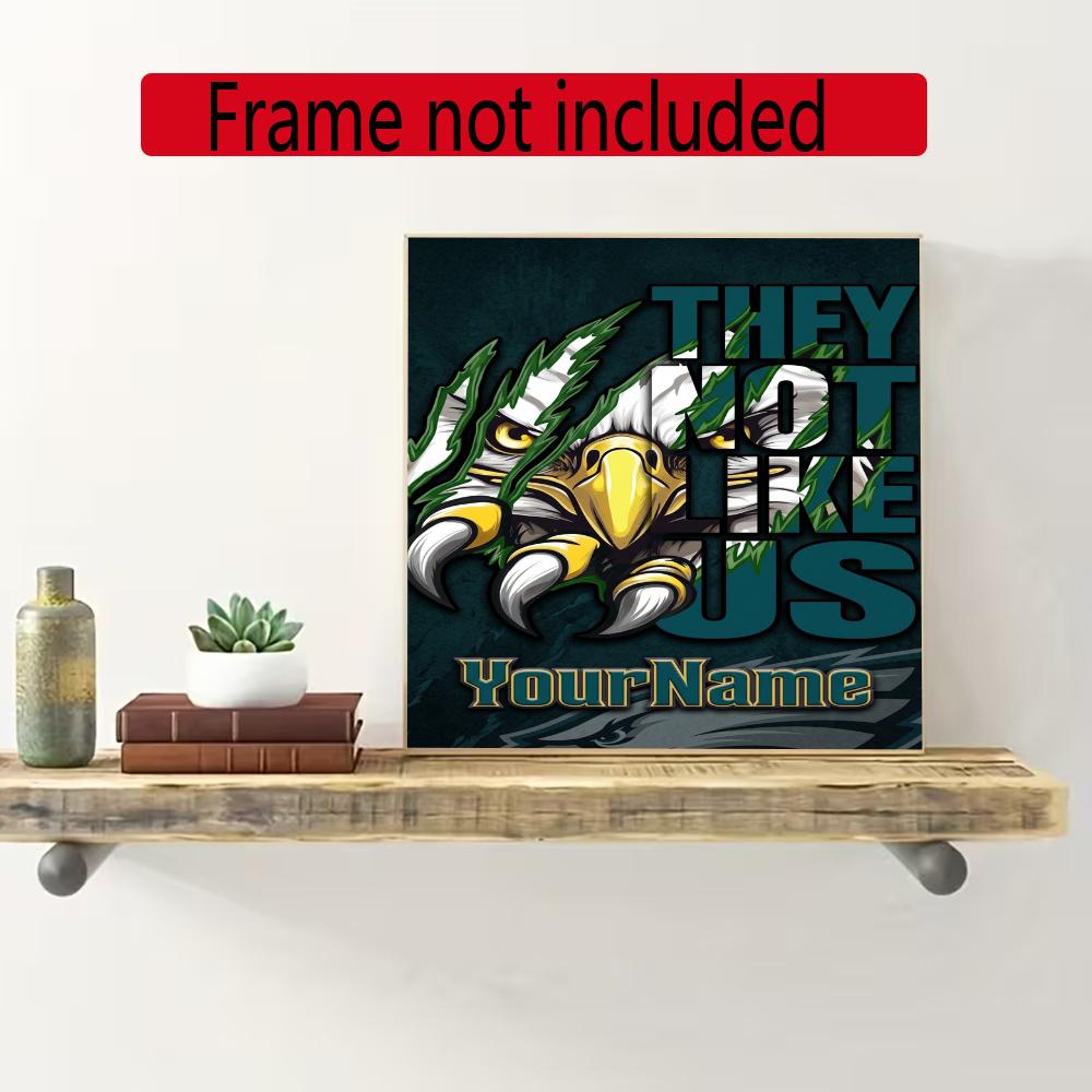 Philadelphia Eagles Personalized Name Diamond Paintings Mosaic Wall Round Diamond Art Painting Kits Embroidery Crystal Accessories Frameless