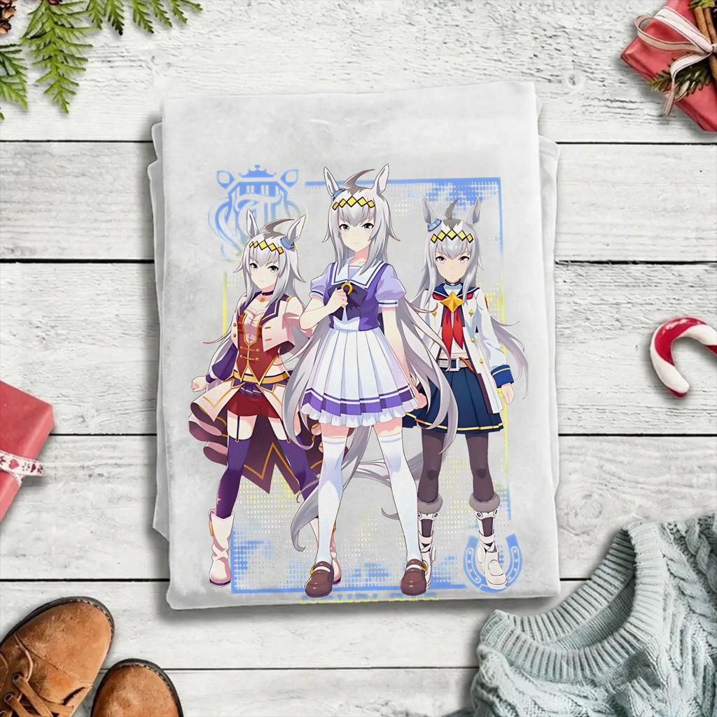 Uma Musume Mejiro McQueen T Shirts for Unisex Unisex Pure Cotton Fashion TShirt Round Neck Tee Shirt Short Sleeve Clothing Classic