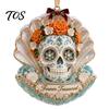 Durable Acrylic Ornaments Day of The Dead Ornament, Mexcian Flower Skeleton Hanging Decoration, Dia Indoor Home Accents De Los Muertos Sugar