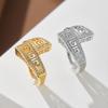 Xiaomi Luxury Ladies Personality Geometric Ring Women Elegance Zirconia Ring Jewelry for Wedding Party Gift
