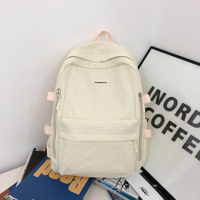 New high-value student schoolbag Korean version of fashion college style backpack large-capacity nylon cloth computer backpack tide