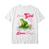 Cute And Funny Just A Girl Who Loves Frogs Women And Moms TShirt Casual T Shirts For Unisex Cotton Tops Tees Custom Company