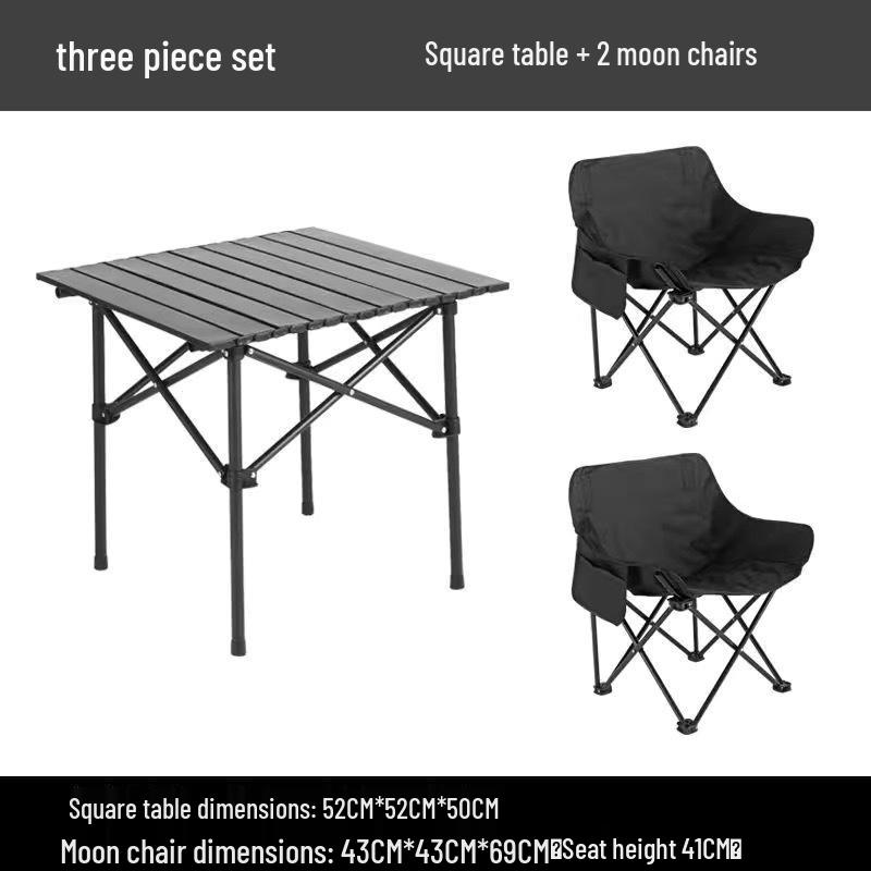 Portable Outdoor Folding Table and Chair Set for Picnics and Camping