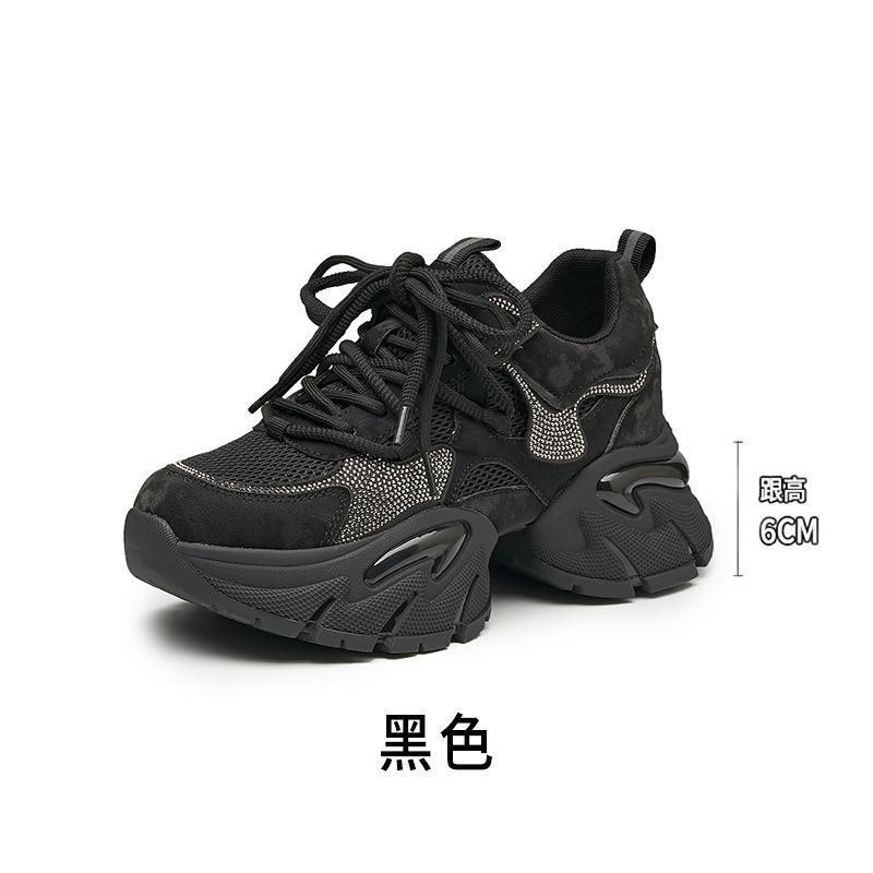 Women's shoes 2026 Spring and Autumn Dad shoes Female student sports shoes Internet famous casual thick sole single shoes