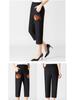 Women's Summer Mid-Length Loose Fit Pants with Embroidery - Plus Size for Middle-Aged and Elderly Moms