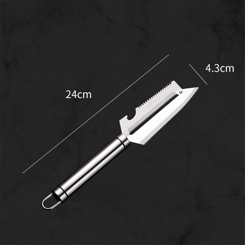 304 Stainless Steel Peelers Vegetable Fruit Slicers Kitchen Gadget Sugar Cane Cutter Bottle Opener Multifunctional Home Tools