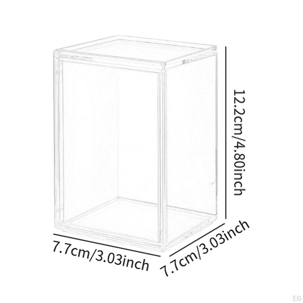 Acrylic Display Case Doll Box Showcase Storage Organizer for Office Desk