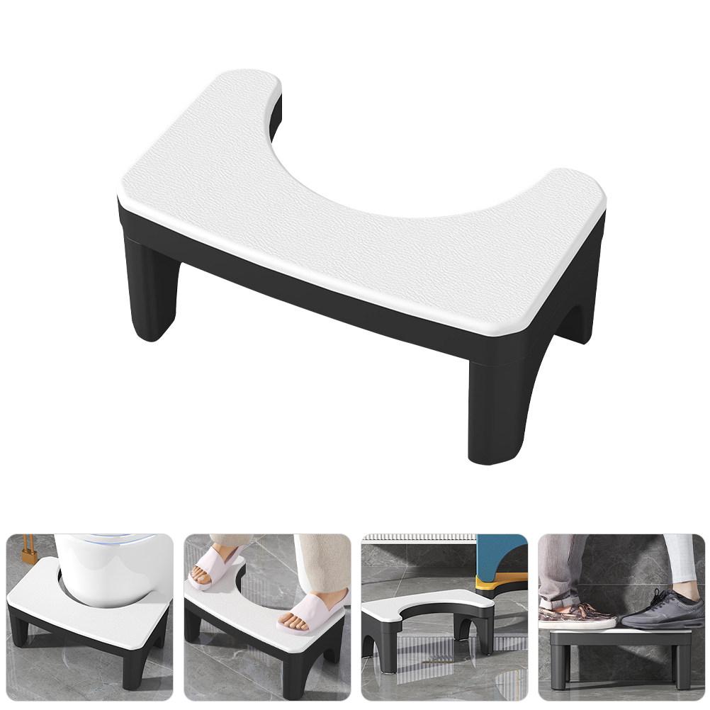 Toilet Adults Potty Stool Ergonomic Non-Slip Bathroom Footstool Compact Space Saving Potty Step Squatting Stool