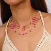 Hypoalergenní Přírodní Kámen Boho Korálky Bohemian Styl Nastavitelná Délka Choker Náhrdelník Vícevrstvé Dámské Šperky Svatba