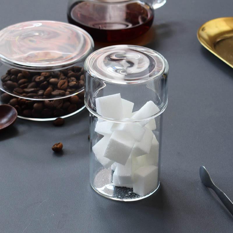 BR250/300/670/1150ml Tea/coffee Bean Storage Bottles Glass Lid Storage Spice/sugar Cube Jar Household Grain Storage Bottles JarsEY