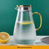 Boyiduo Heat-Resistant Glass Water Pitcher with Gold Lid