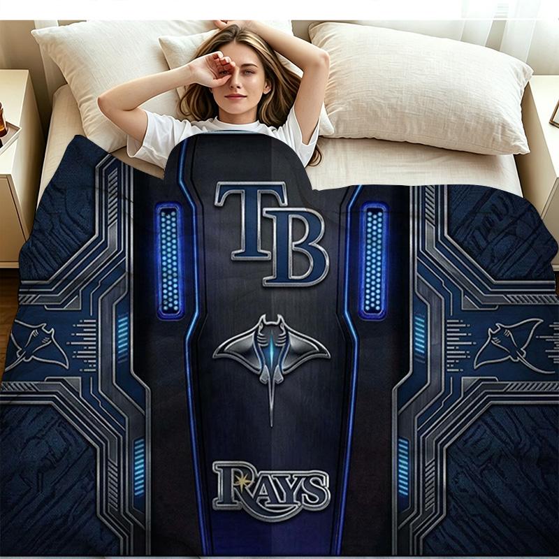 Tampa Bay Devil Rays Print Flannel Blanket High Quality Warm Comfortable Cover for All Seasons Perfect for Gifts Home Decor