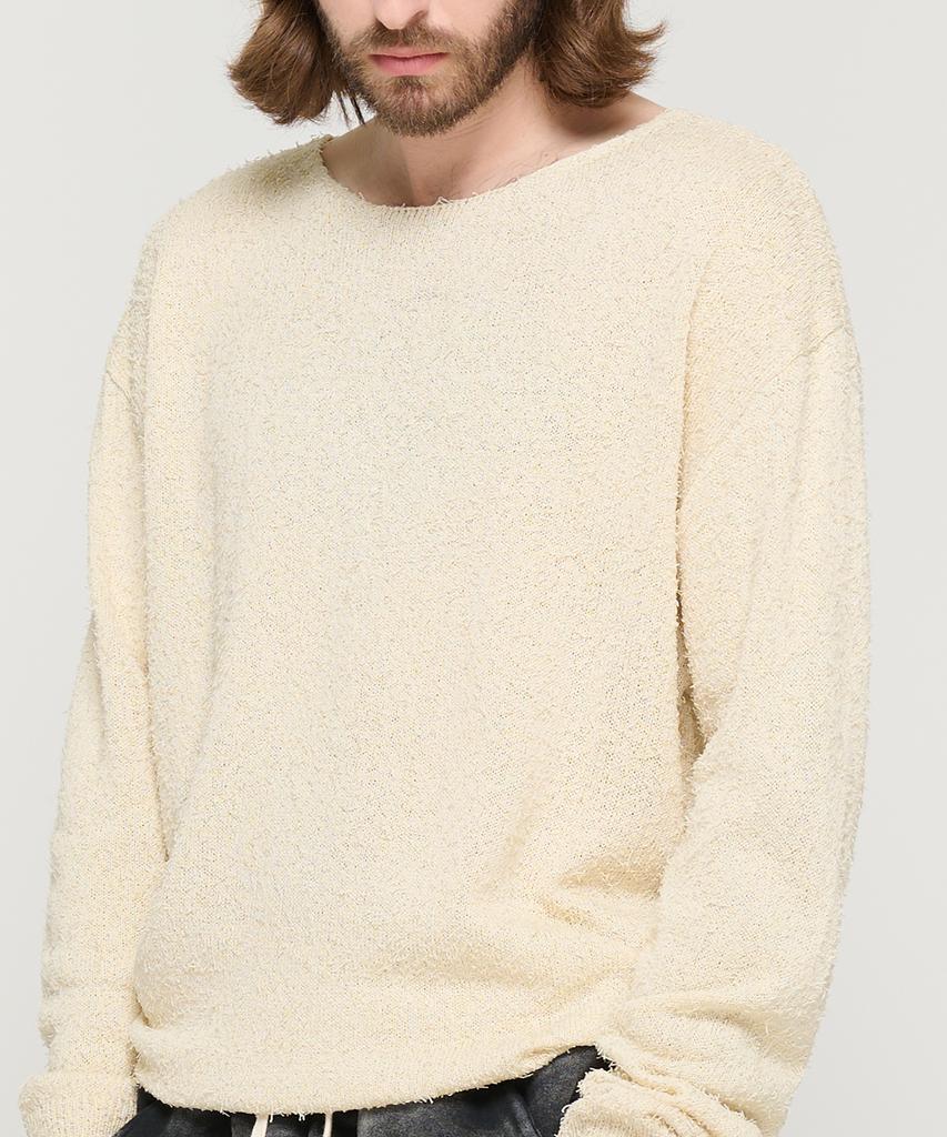 CARGOBROS Boucle Round Long Sleeve Knit (Ivory)