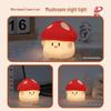 Mushroom Night Light: USB Rechargeable, Dual Brightness Silicone Tap Lamp with Timer - Cute Bedside Sleep Companion LED.