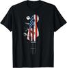 Bass Guitar Headstock USA Flag Shirt, Guitarist Shirt S-5XL N3625