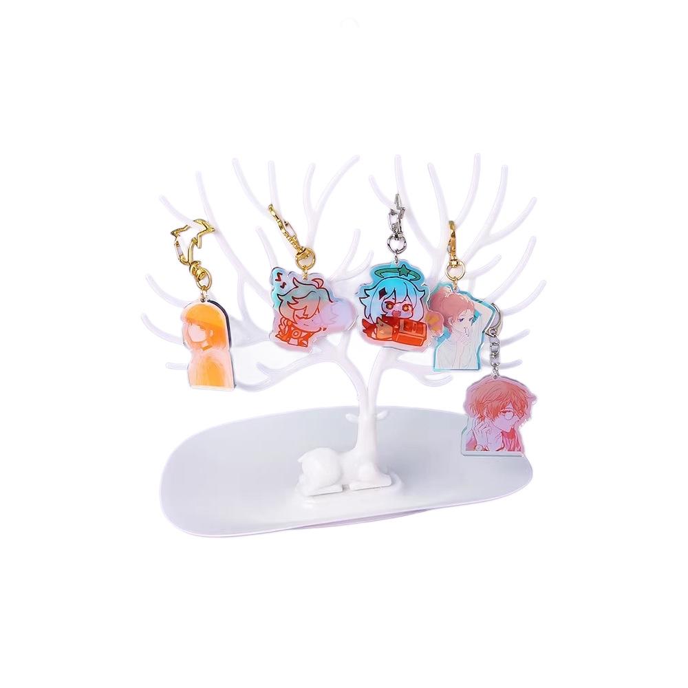 Double Layer Custom Acrylic Anime Standee Keychain with DIY Picture Wobbly Toy Desktop Ornament