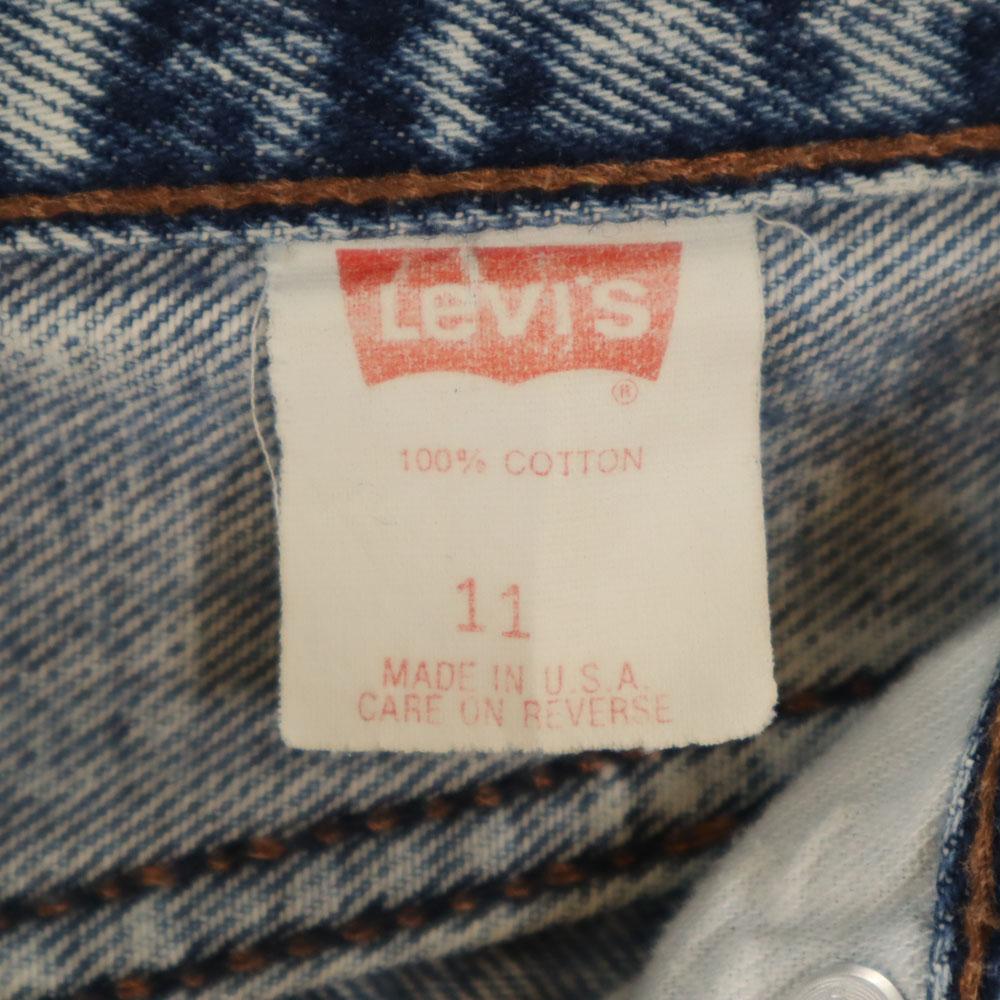 Levi's 80er Jahre Made in USA Alte chemische zulaufende Jeans 11 Eisblaue Jeans Damen Gebraucht