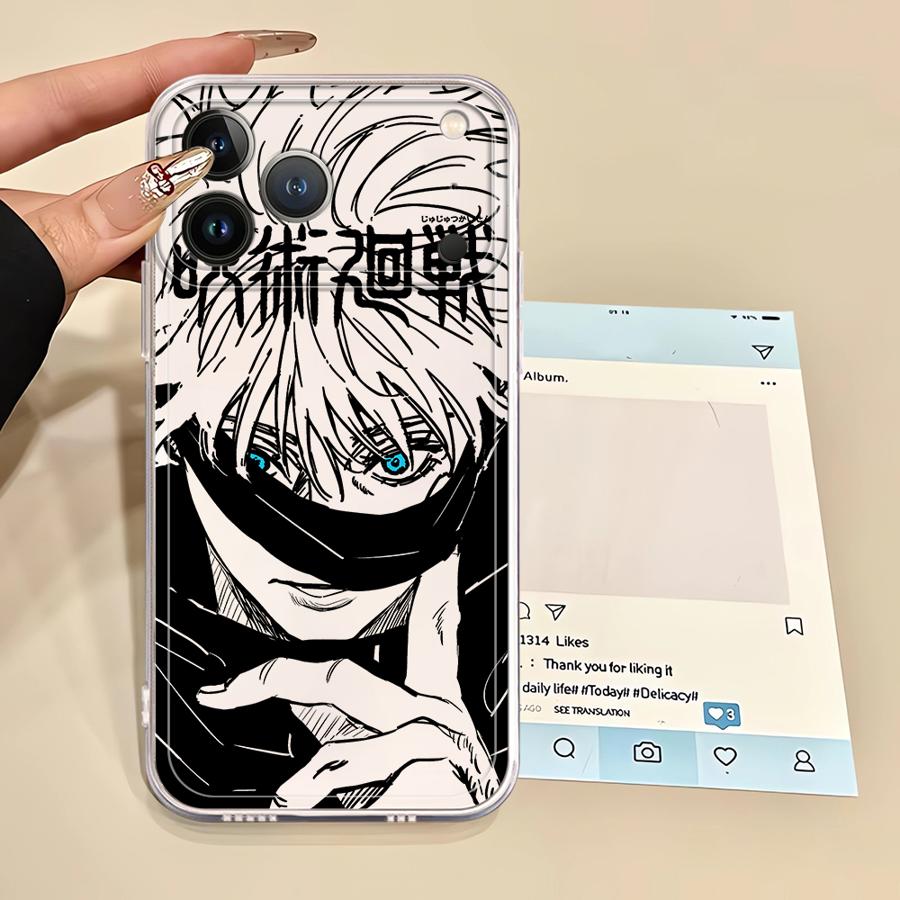 Case for iPhone 17 Pro Max 13 Pro 14 Plus 7 8 XR 11 15 12 Mini 16 XS Max Air Soft Phone Cover Japanese Cool Anime
